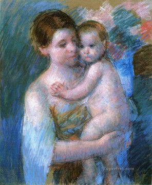 赤ちゃんを抱く母親 母親の子供たち メアリー・カサット Oil Paintings